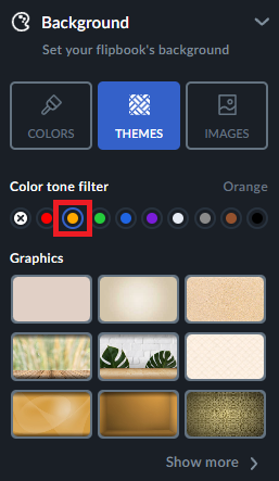 tone color filter for themes