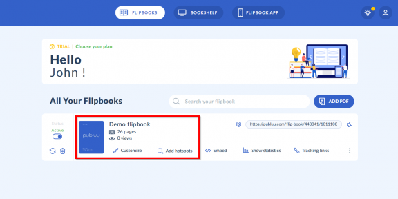 6. Demo flipbooks dashboard