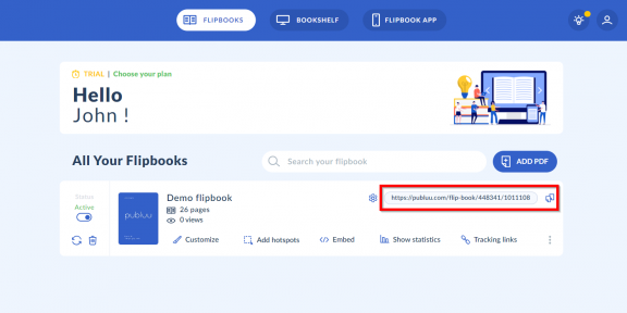 11. Publish and share - link