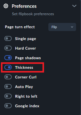 page thickness