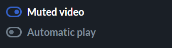 muted video toggle