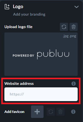 insert web address of the logo