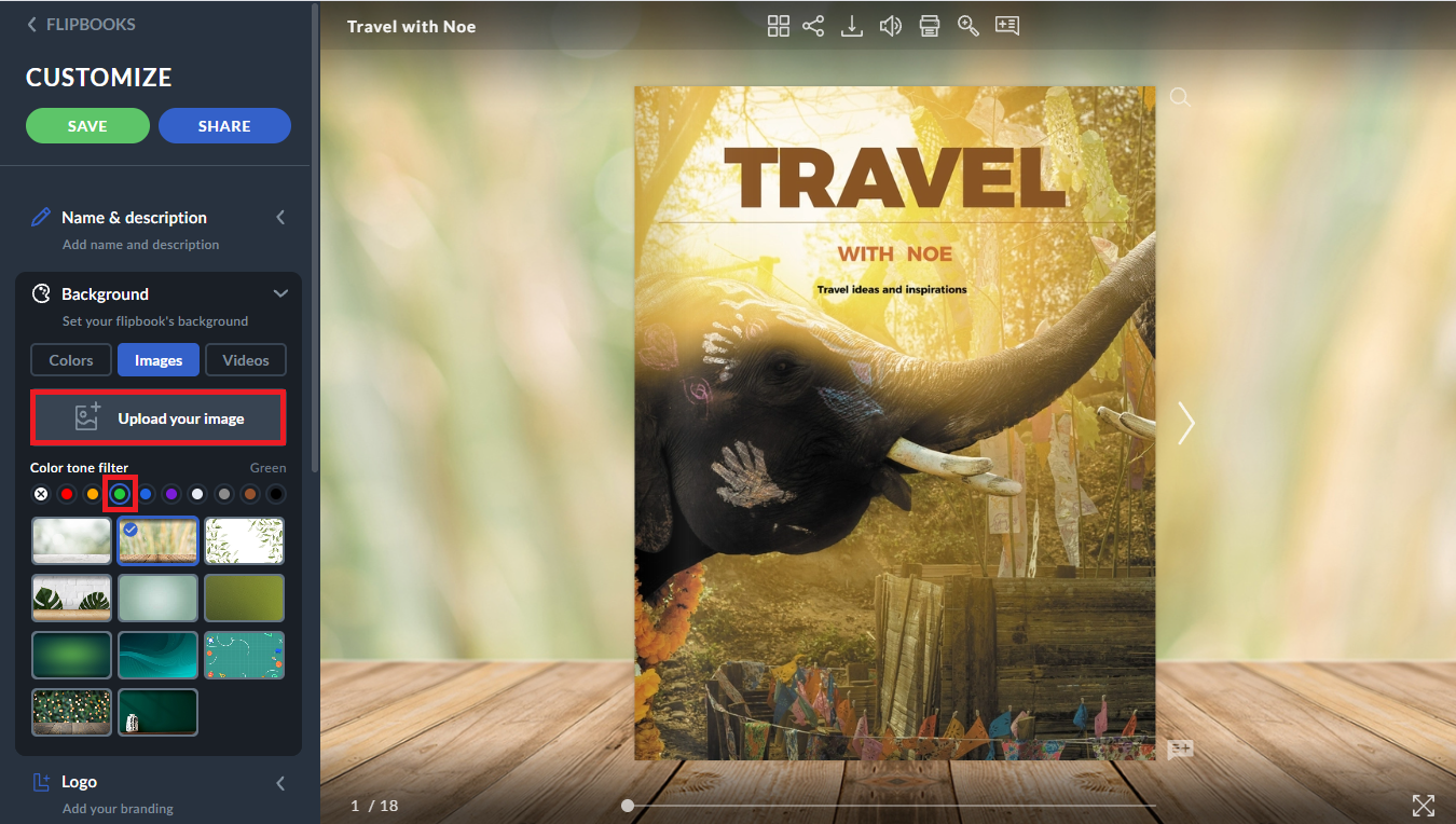 selecting image background
