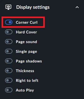 corner curl switch