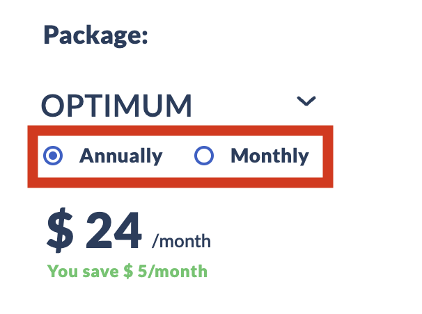 annual or monthly subscription