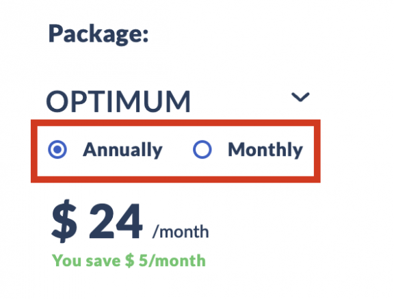 annual or monthly subscription