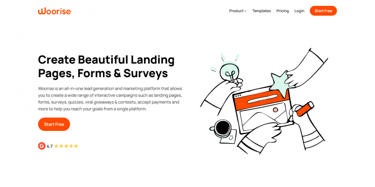 Woorise Landing Page