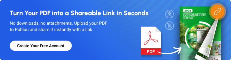 banner encouraging to turn a pdf into a shareable link