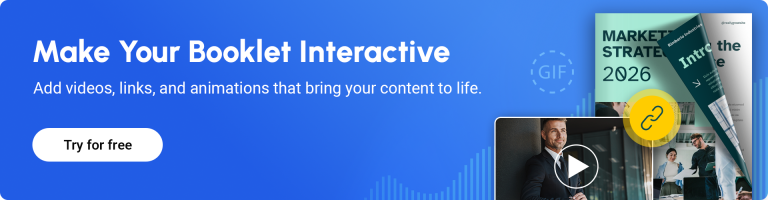 banner encouraging to create a digital booklet