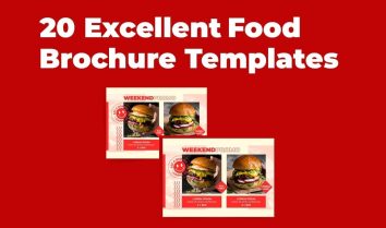 food brochure templates with burger promotion design