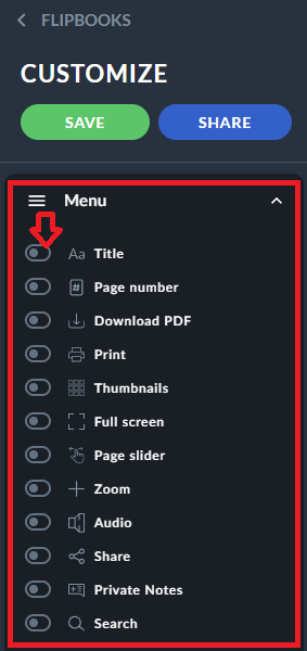 disabled menu;s tabs