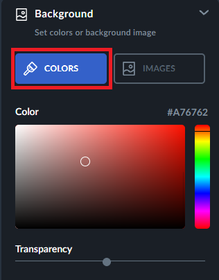 background color in app