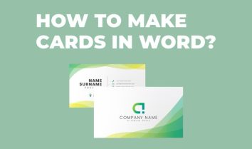 how to make cards in word