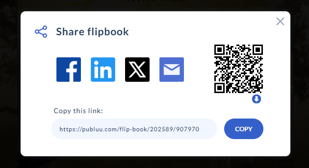 qr code sharing tab