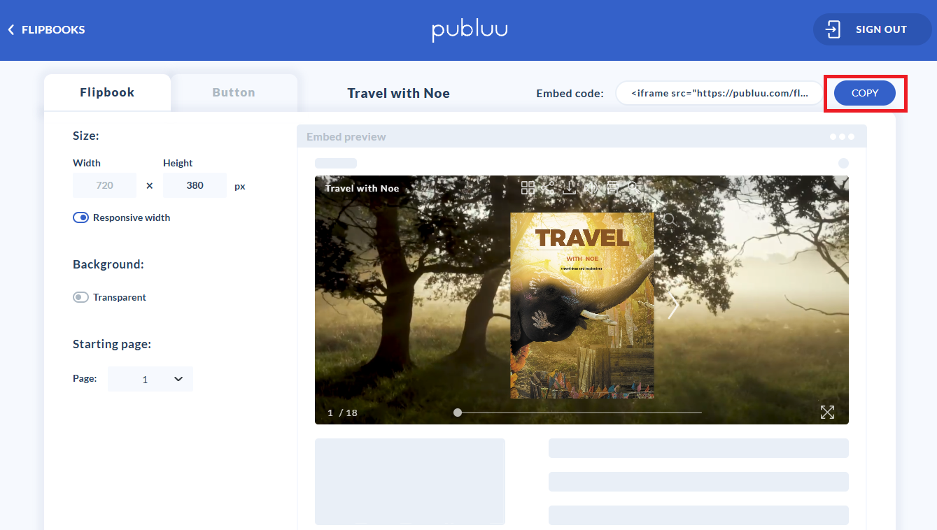 embed copy