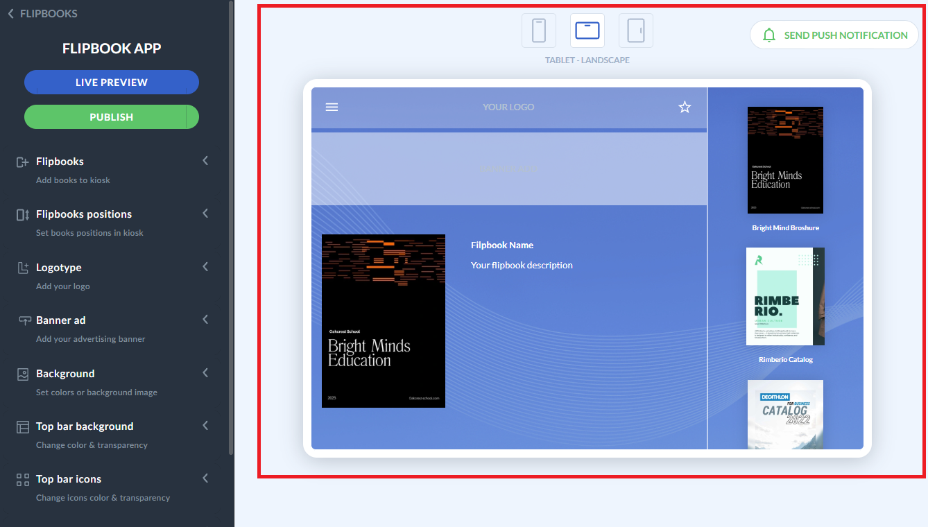 flipbook app customization