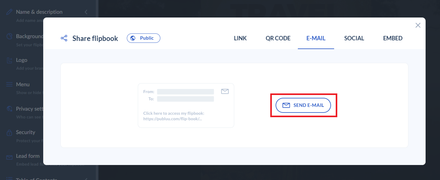send an email button
