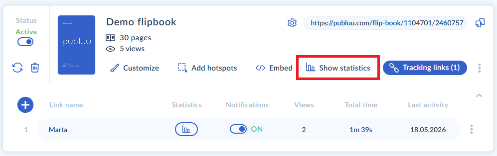 tracking statistics