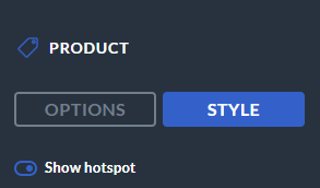 screenshot of the product tag 