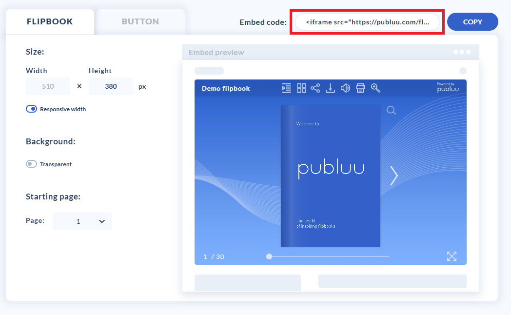 embed code