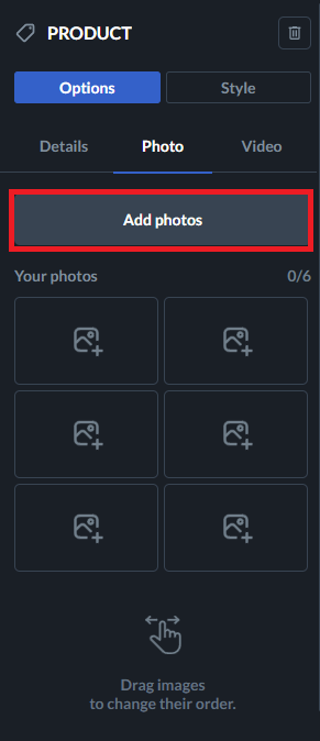 photos of product tags