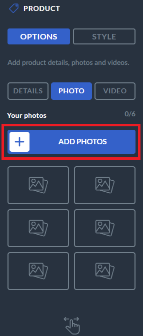 add photos of product tags