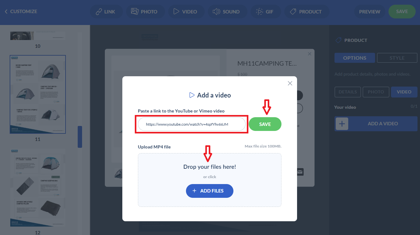 videos of product tags