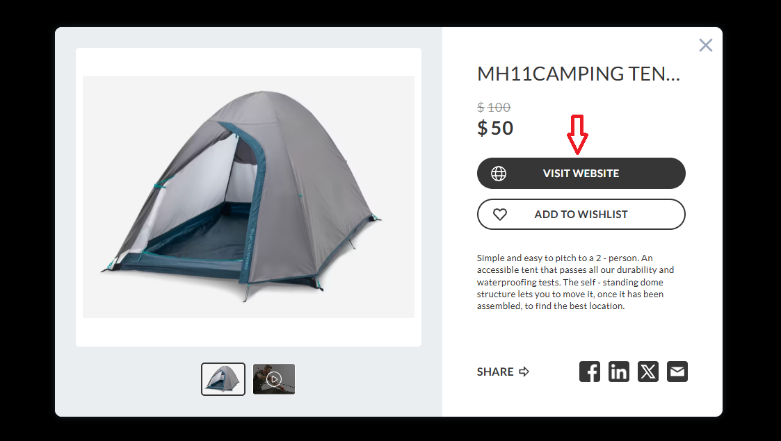 adding to a wishlist