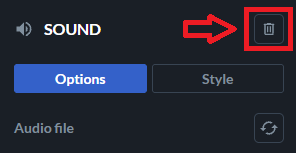 removal of the audio 