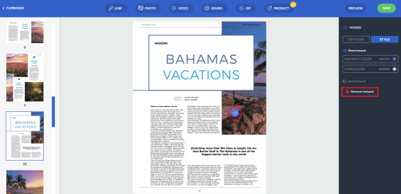 removal of the hotspot