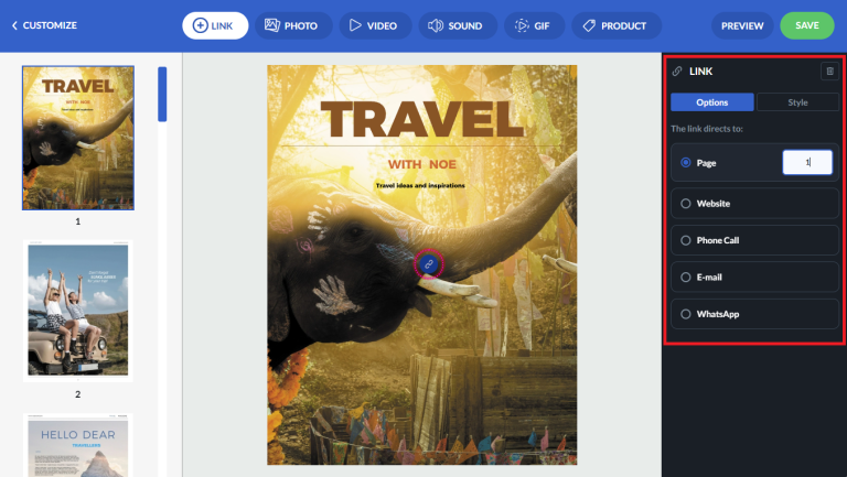 link option