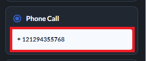 phone call button