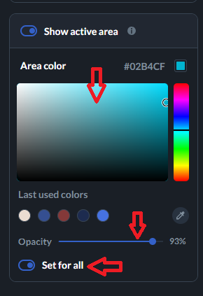 active area customize