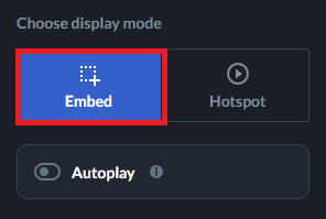 embed button