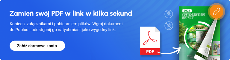 baner zachęcający do przekształcenia pliku pdf w link do udostępnienia