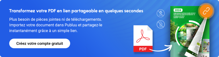 bannière encourageant à transformer un pdf en lien partageable