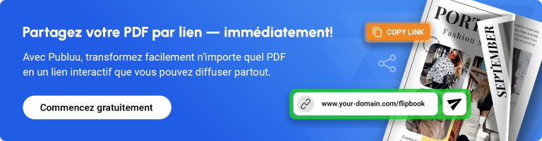 bannière encourageant à partager un pdf sous forme de lien