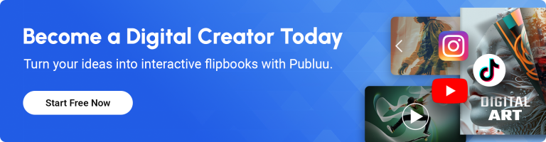baner promoting publuu interactive flipbooks