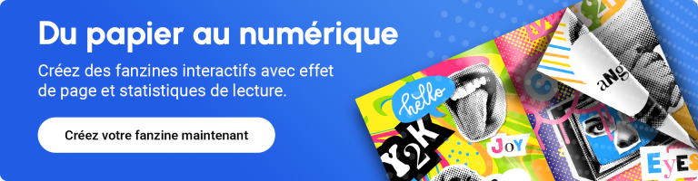 bannière encourageant à rendre un fanzine interactif