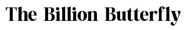 The Billion Butterfly the billion butterfly as an example of a magazine font