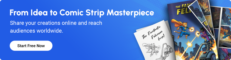 banner encouraging to create a comic strip