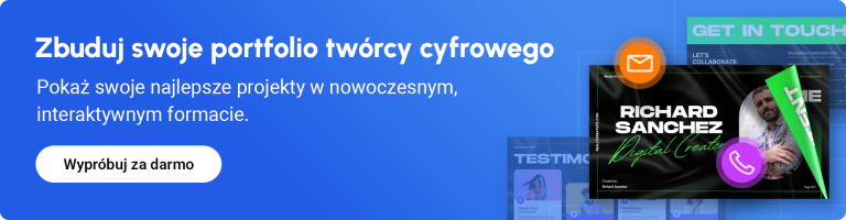 baner zachęcający do stworzenia cyfrowego portfolio