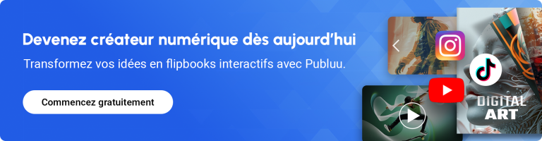 bannière promouvant les flipbooks interactifs de publuu