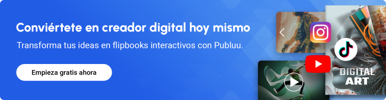banner que promociona los flipbooks interactivos de publuu