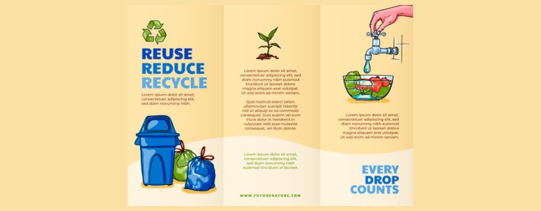 yellow non-profit brochure template