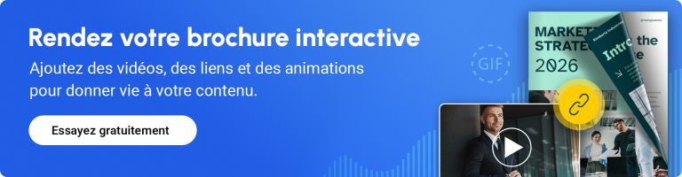 Rendez votre brochure interactive bannière incitant à créer un livret numérique