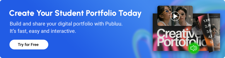 banner encouraging to create a student portfolio