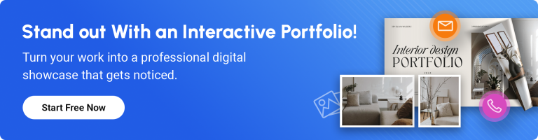 banner encouraging to create interactive portfolio