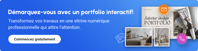 bannière incitant à créer un portfolio étudiant