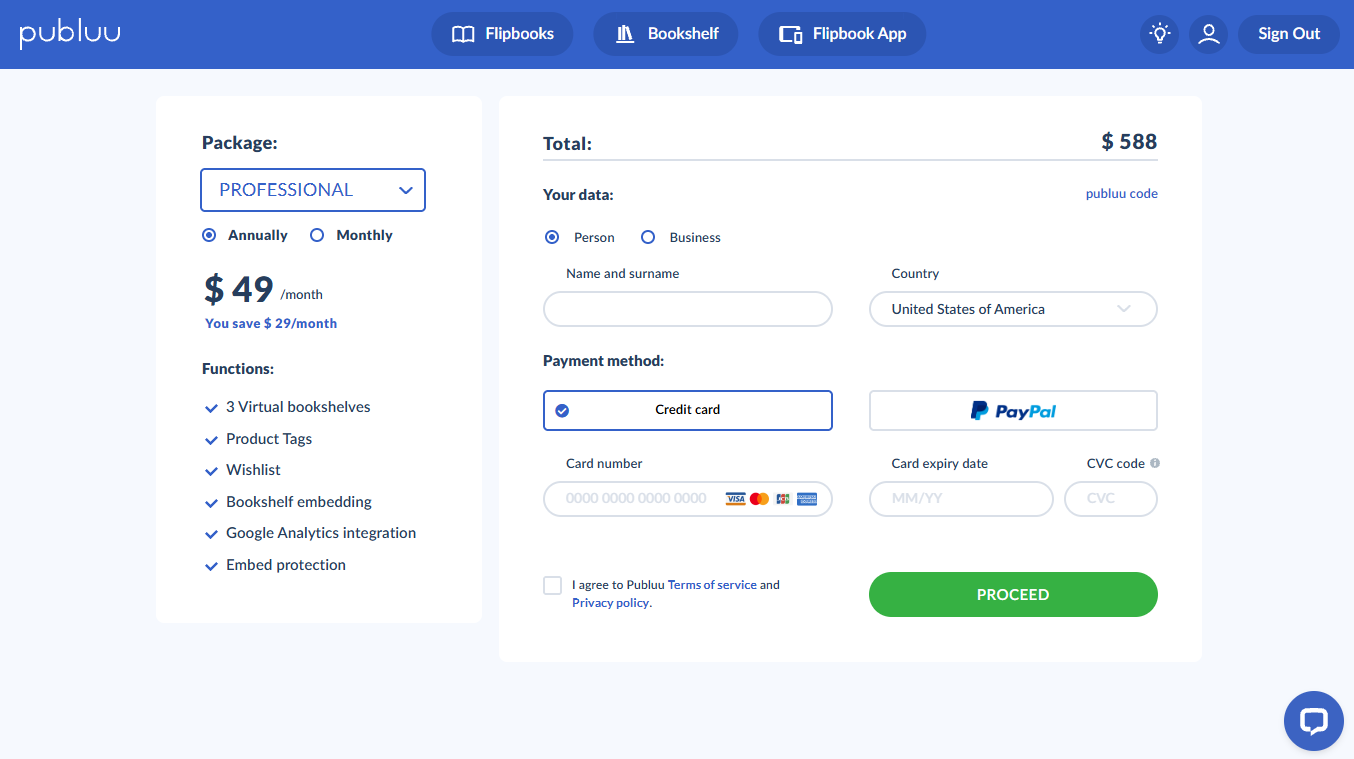 subscription payment checkout